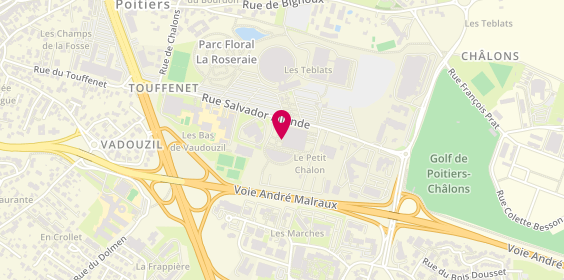 Plan de Credit Agricole Agence Poitiers Touffenet, 18 Rue Salvador Allende, 86000 Poitiers