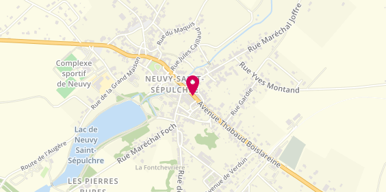Plan de Caisse Locale Credit Agric Mutuel Neuvy, 12 Rue Thabaud Boislareine, 36230 Neuvy-Saint-Sépulchre