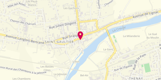 Plan de Caisse d'Epargne, place de l'Église, 36800 Saint-Gaultier