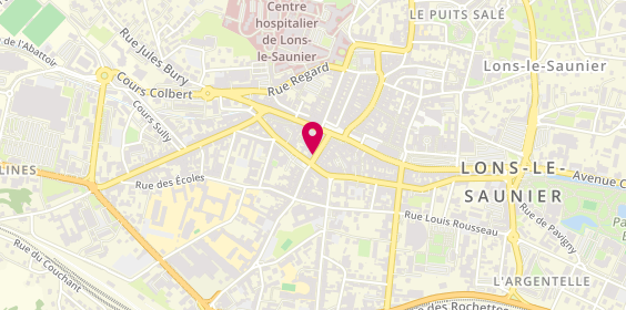 Plan de Bnp Paribas, 22 Rue Saint-Désiré, 39000 Lons-le-Saunier