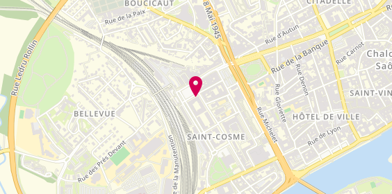 Plan de CASDEN Banque Populaire, Quartier Cosme
20 avenue Georges Pompidou, 71100 Chalon-sur-Saône