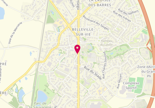 Plan de Crédit Agricole Belleville-sur-Vie, 13 Rue de la Promenade, 85170 Bellevigny