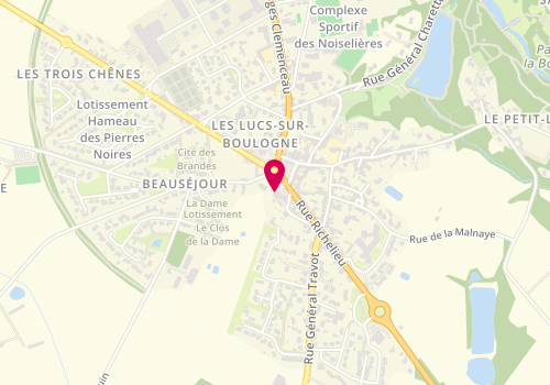 Plan de Crédit Mutuel, place du Sénéchal, 85170 Les Lucs-sur-Boulogne