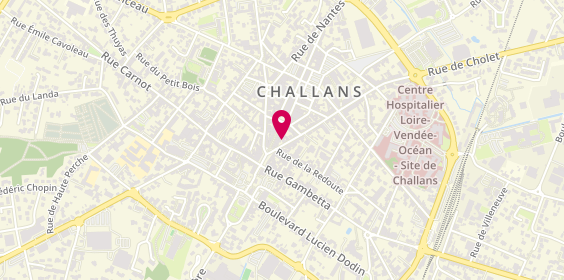 Plan de Caisse d'Epargne Challans, 7 Rue Bonne Fontaine, 85300 Challans