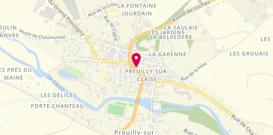Plan de Credit Agricole, 11 Grande Rue, 37290 Preuilly-sur-Claise
