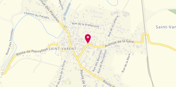 Plan de Caisse d'Epargne Aquitaine Poitou Charentes, 3 avenue de la Gare, 79330 Saint-Varent