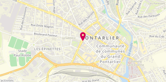 Plan de BNP Paribas - Pontarlier, 5 place Roger Salengro, 25300 Pontarlier