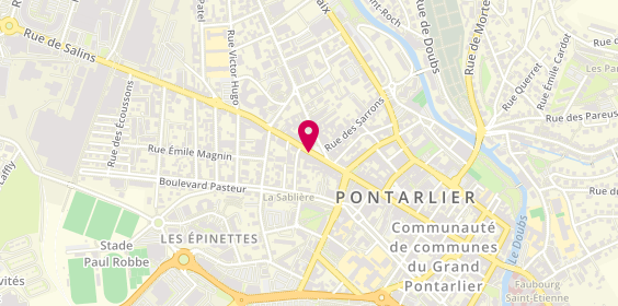 Plan de Banque Cic Est, 31 Rue du Faubourg Saint Pierre, 25300 Pontarlier