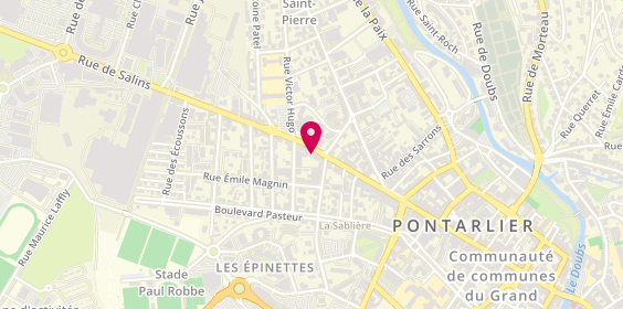 Plan de Crédit Mutuel de Pontarlier, 17 Rue de Salins, 25300 Pontarlier