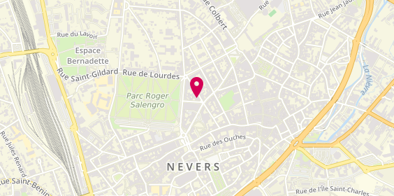 Plan de BNP Paribas - Nevers, 2 avenue Saint-Just, 58000 Nevers