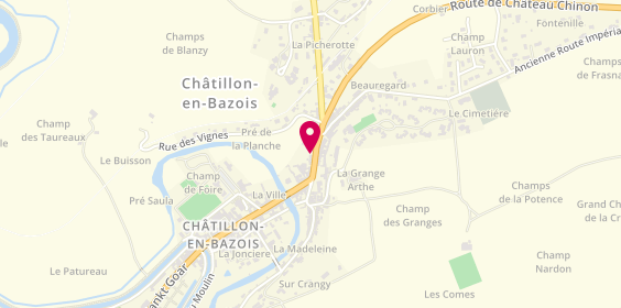Plan de Chatillon en Bazois, 13 Rue Dr Duret, 58110 Châtillon-en-Bazois