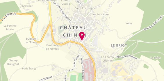Plan de Banque Populaire Bourgogne Franche-Comté, 9 Place Notre Dame, 58120 Château-Chinon (Ville)