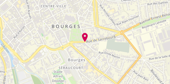 Plan de Caisse Credit Mutuel Bourges Marronniers, 1 Rue de Sarrebourg, 18000 Bourges