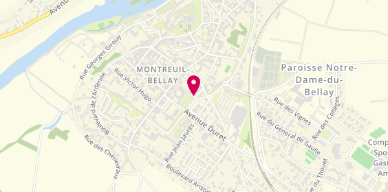 Plan de Caisse d'Epargne Montreuil-Bellay, place Gaston Amy, 49260 Montreuil-Bellay