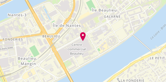 Plan de Nantes Beaulieu, Rue Gaëtan Rondeau Centre Commercial Case 14, 44200 Nantes