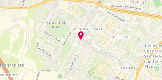 Plan de Agence Nantes Bellevue, 31 Rue Romain Rolland, 44100 Nantes
