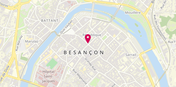 Plan de Banque Populaire Bourgogne Franche-Comté, 9 Rue de la République, 25000 Besançon