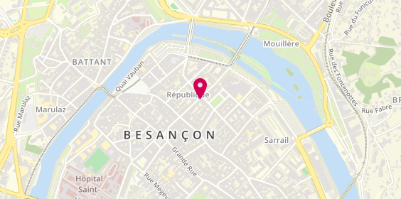 Plan de Caisse d'Epargne Besançon République, 18 Rue de la République, 25000 Besançon
