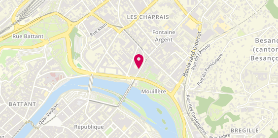 Plan de Banque Populaire Bourgogne Franche-Comte, 5 Avenue Carnot, 25000 Besançon