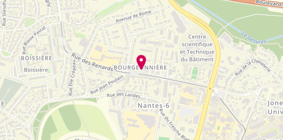 Plan de LCL Banque et assurance, 86 Rue de la Bourgeonnière, 44300 Nantes