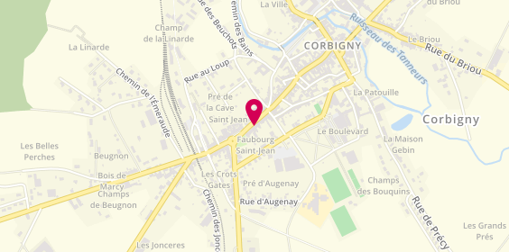 Plan de Caisse Locale de Credit Agricole Mutuel, 13 Avenue Saint Jean, 58800 Corbigny