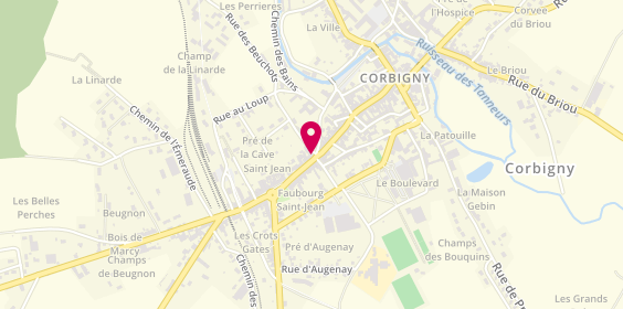 Plan de BNP Paribas - Corbigny, 2 avenue Saint-Jean, 58800 Corbigny