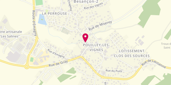 Plan de Crédit Agricole Franche Comté - Agence Pouilley Les Vignes, Centre Commercial Super U, 25115 Pouilley-les-Vignes