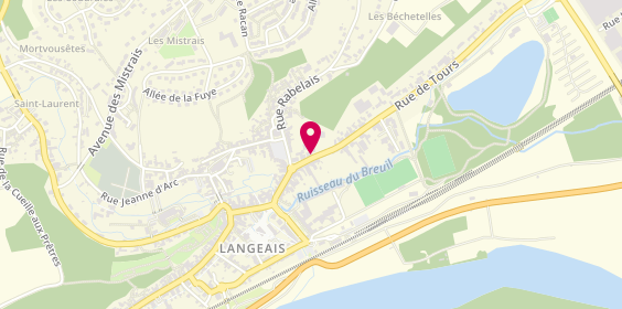 Plan de Caisse d'Epargne (Agence de Langeais), 9 Rue de Tours, 37130 Langeais