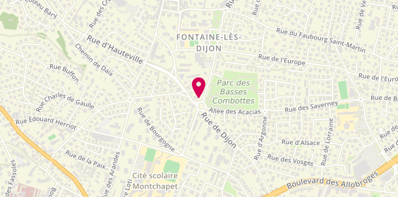 Plan de Caisse d'Epargne Fontaine lès Dijon, 24 Rue Général de Gaulle, 21121 Fontaine-lès-Dijon