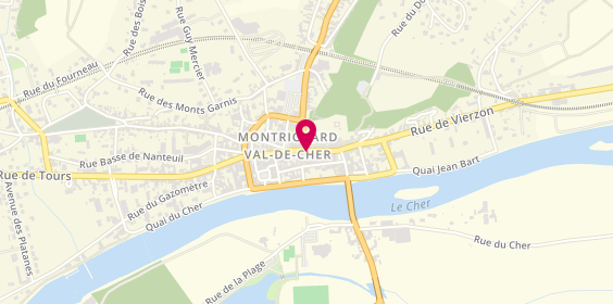 Plan de BNP Paribas - Montrichard, 58 Rue Nationale, 41400 Montrichard-Val-de-Cher