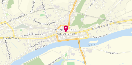 Plan de Caisse d'Epargne Montrichard, 2 place de Verdun, 41400 Montrichard