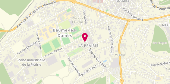 Plan de Crédit Mutuel de Baume - Valdahon - Roug, 20 Rue de la Prairie, 25110 Baume-les-Dames