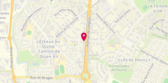 Plan de Dijon Avenue de Langres, 127 avenue de Langres, 21000 Dijon
