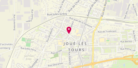 Plan de Credit Agricole Joue Chantepie, 17 Rue Aristide Briand, 37300 Joué-lès-Tours