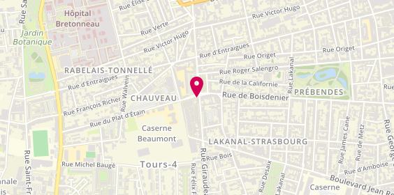 Plan de Caisse d'Epargne (Agence de Tours Rabelais), 79 Rue Giraudeau, 37000 Tours