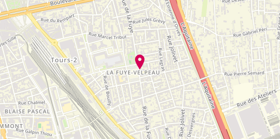 Plan de Caisse d'Epargne (Agence de Tours Velpeau), 128 Rue de la Fuye, 37000 Tours