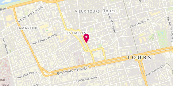 Plan de Tours Les Halles, 26 place Gaston Paillhou, 37000 Tours
