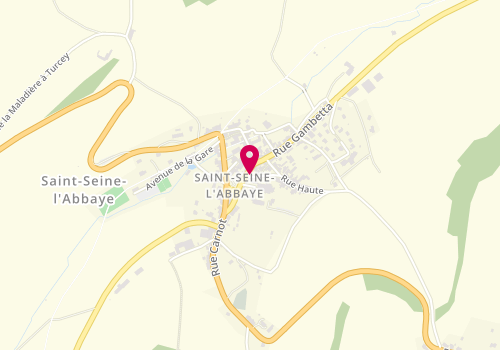 Plan de Crédit Agricole de Champagne-Bourgogne, 3 Rue Sonnois, 21440 Saint-Seine-l'Abbaye