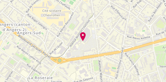 Plan de Point D4Accueil Macif Angers 2, Parking Centre Commercial la Ros Chapeau de Gendarme, 49000 Angers