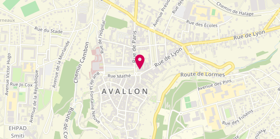 Plan de BNP Paribas - Avallon, 9 Bis place Vauban, 89200 Avallon
