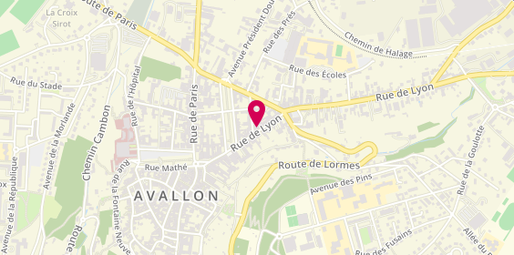 Plan de LCL Banque et assurance, 13 Rue de Lyon, 89200 Avallon
