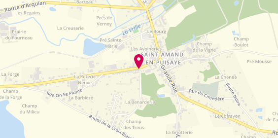 Plan de Saint Amand en Puisaye, 17 Route de Cosne, 58310 Saint-Amand-en-Puisaye