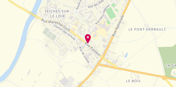 Plan de Caisse de Crédit Mutuel de Durtal Seiche, 1 Place Ernest Mottay, 49140 Seiches-sur-le-Loir