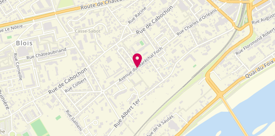 Plan de Caisse d'Epargne Agence de Blois Fo, 34 avenue du Maréchal Foch, 41000 Blois