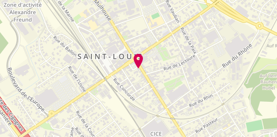 Plan de BNP Paribas - Saint Louis, 3 avenue de Bâle, 68300 Saint-Louis