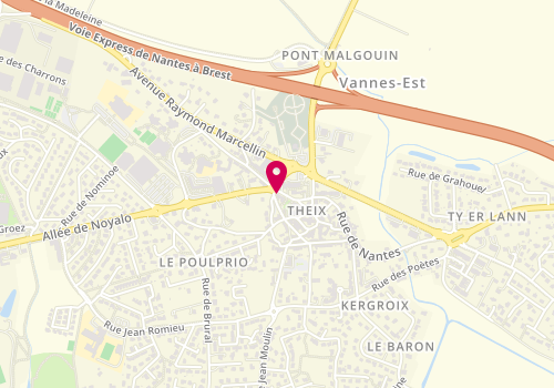 Plan de Crédit Mutuel de Bretagne THEIX, 20 Rue de Vannes, 56450 Theix-Noyalo