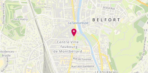 Plan de BNP Paribas - Belfort, 14 Faubourg de Montbéliard, 90000 Belfort