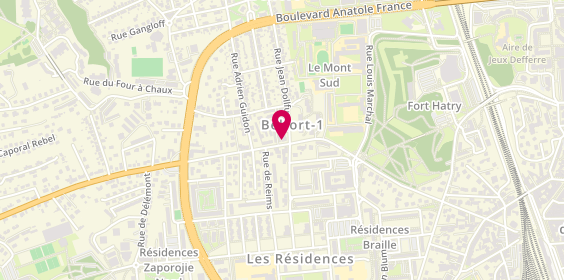 Plan de Crédit Mutuel de Belfort Residences, 1 Rue Jean Dollfus, 90000 Belfort