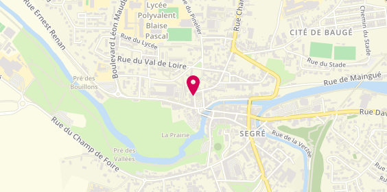 Plan de Caisse de Crédit Mutuel Segre Haut Anjou, 27 Place Aristide Briand, 49500 Segré-en-Anjou Bleu