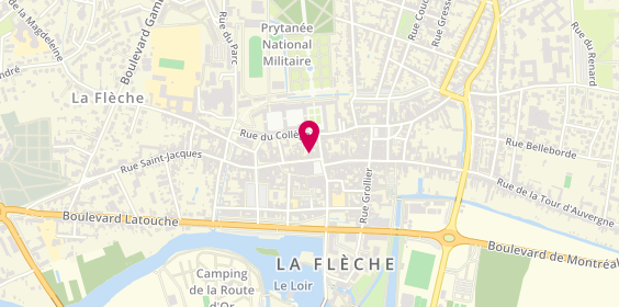 Plan de BNP Paribas - la Fleche, 8 Rue Carnot, 72200 La Flèche